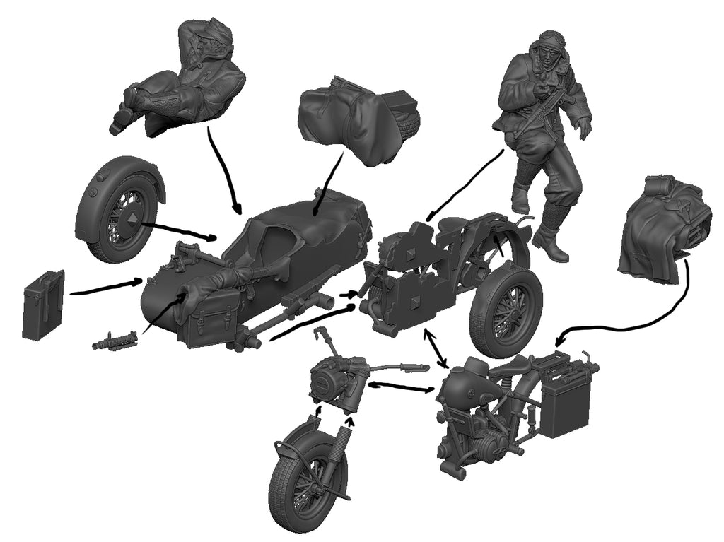 GG011 BMW Side-car WW2